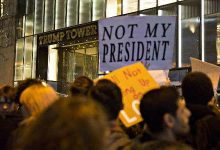 تظاهرات در 25 شهر آمریکا علیه ترامپ